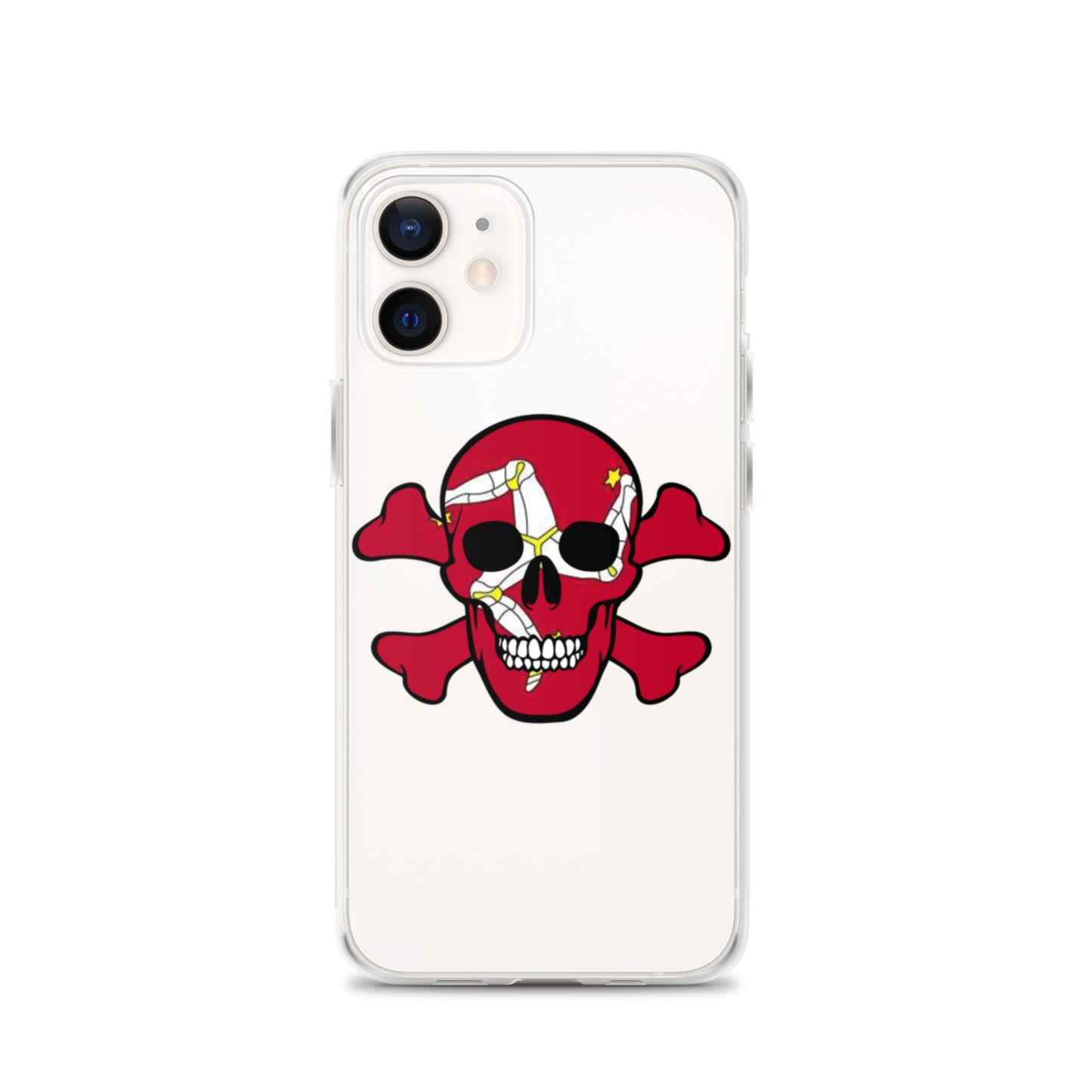 Clear Case for iPhone® with the Isle of Man Flag in a Skull and Crossbones design!