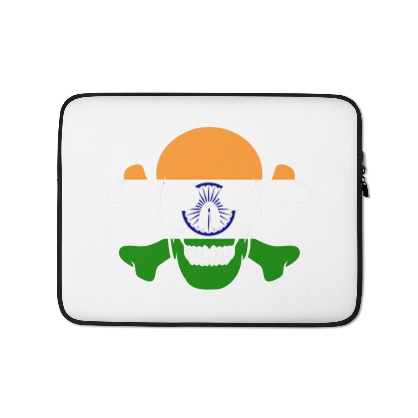 Laptop Sleeve with the Flag of India in a Skull and Crossbones design!