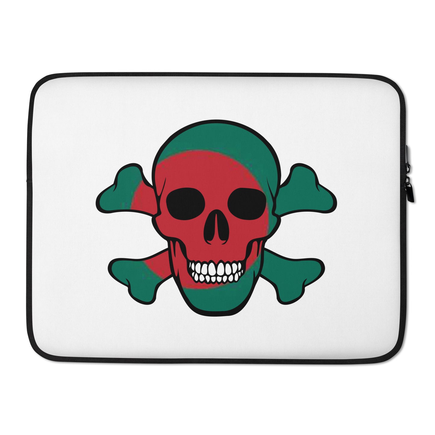 Laptop Sleeve with the Flag of Bangladesh in a Skull and Crossbones design!