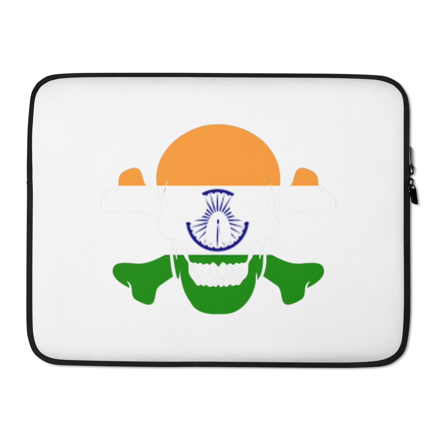 Laptop Sleeve with the Flag of India in a Skull and Crossbones design!