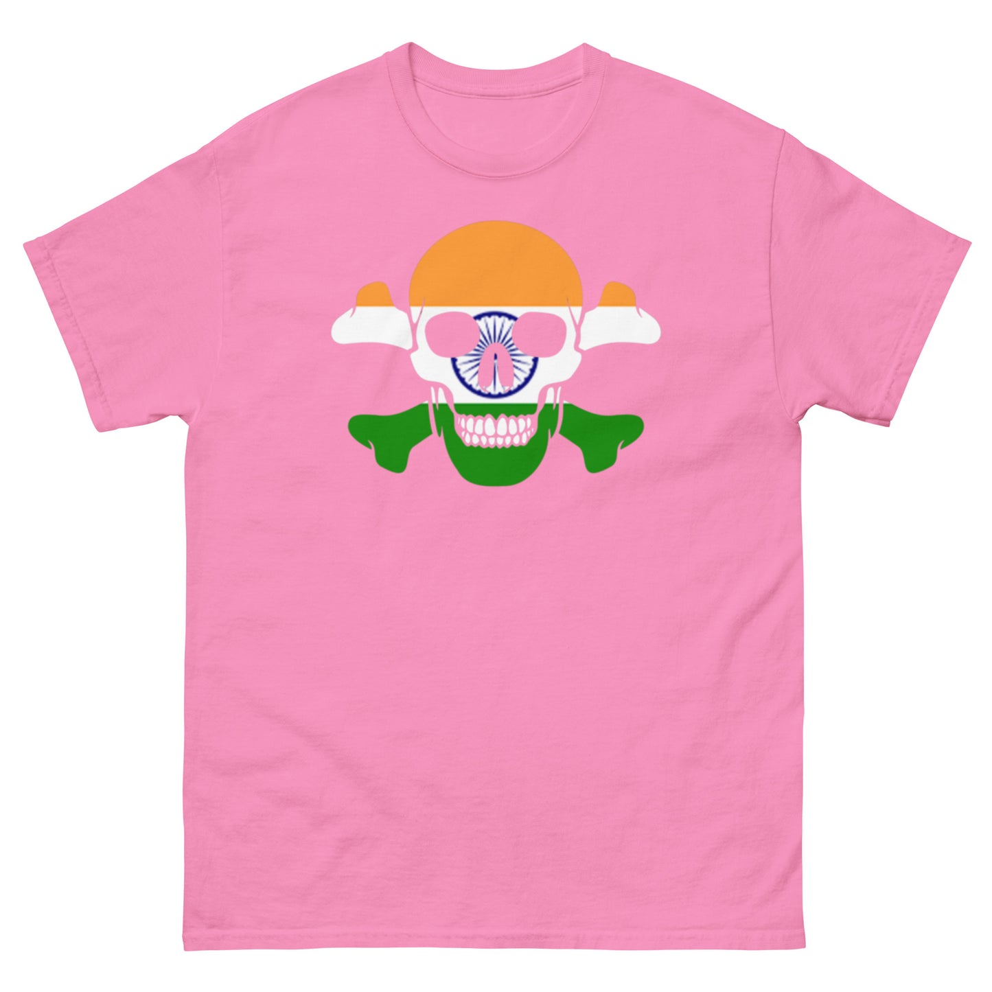 Unisex classic tee with the Flag of India in a Skull and Crossbones design!