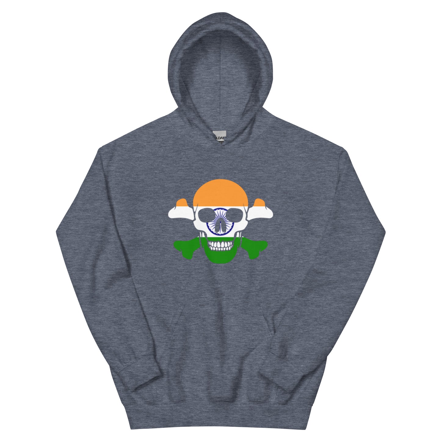 Unisex Hoodie with the Flag of India in a Skull and Crossbones design!
