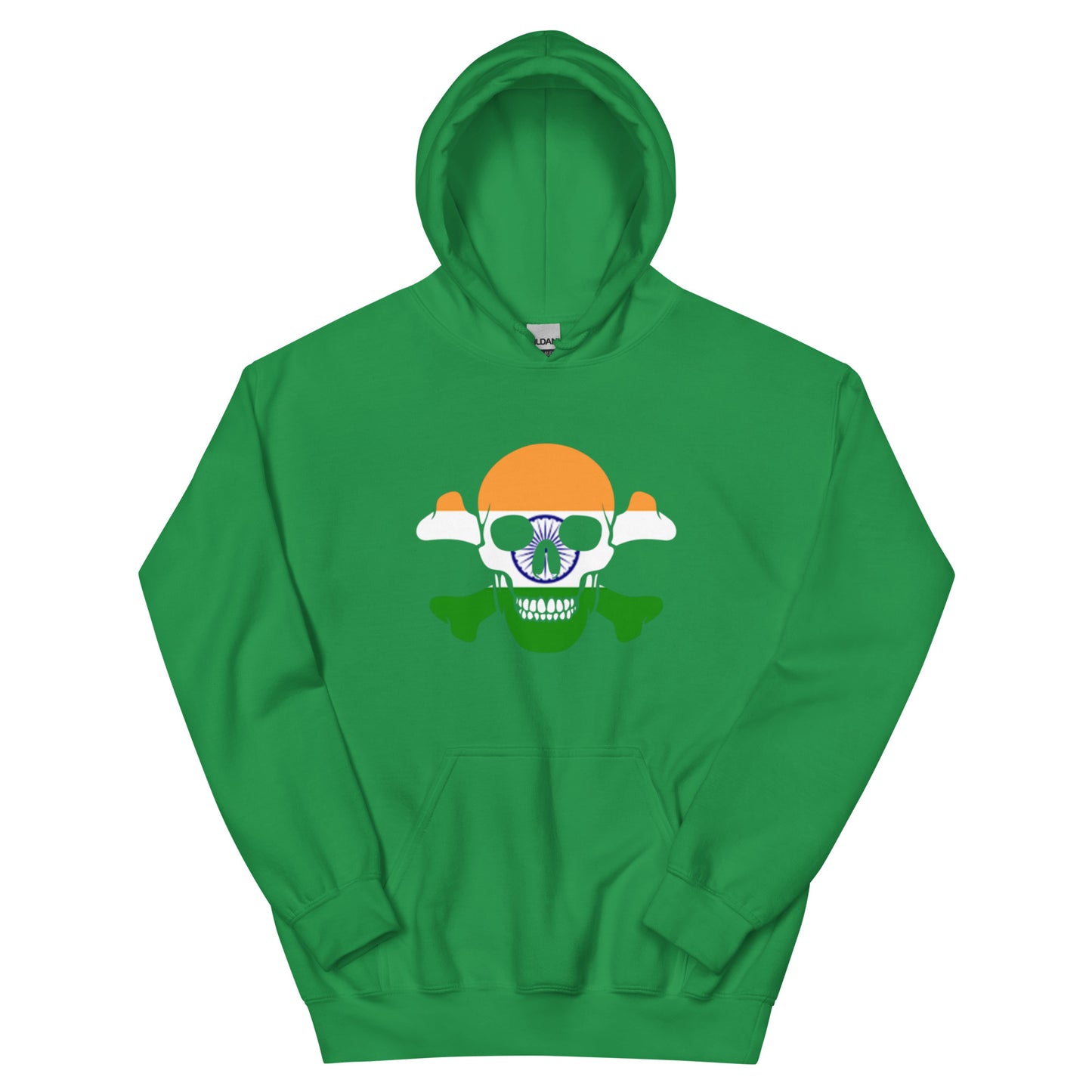 Unisex Hoodie with the Flag of India in a Skull and Crossbones design!