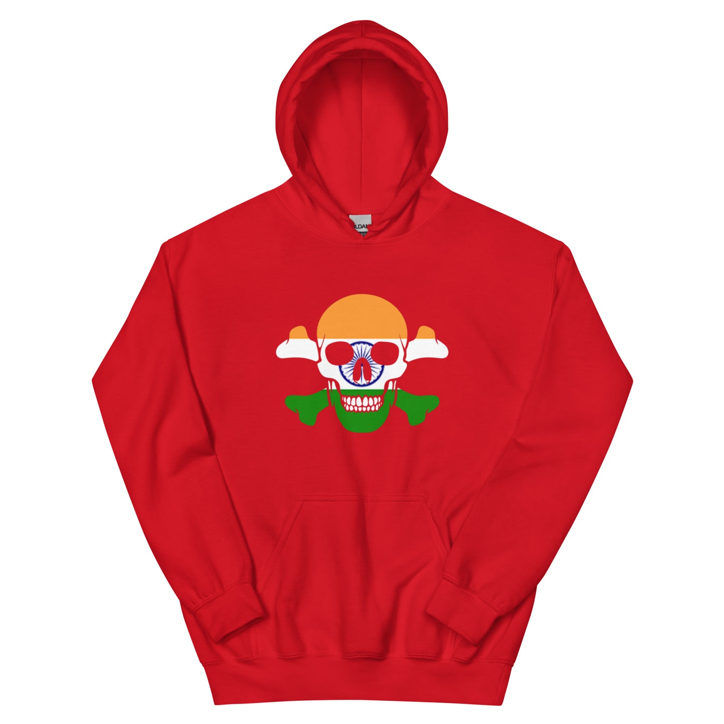 Unisex Hoodie with the Flag of India in a Skull and Crossbones design!