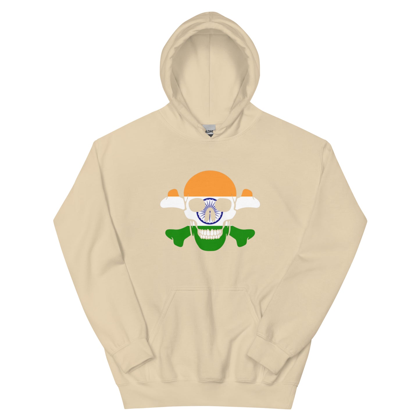 Unisex Hoodie with the Flag of India in a Skull and Crossbones design!
