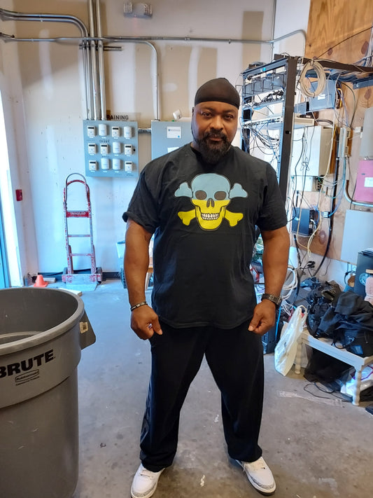 Unisex classic tee with the Flag of the Ukraine in a Skull and Crossbones design!