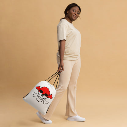 Drawstring bag with the Flag of Indonesia in a Skull and Crossbones design!