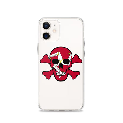 Clear Case for iPhone® with the Isle of Man Flag in a Skull and Crossbones design!