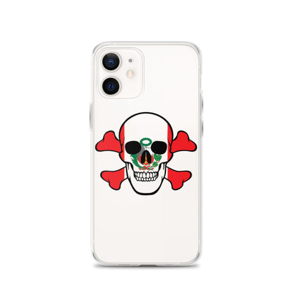 Clear Case for iPhone® with the Flag of Peru in a Skull and Crossbones design!