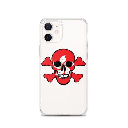 Clear Case for iPhone® with the Flag of Hong Kong in a Skull and Crossbones design!
