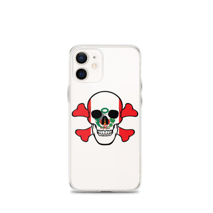 Clear Case for iPhone® with the Flag of Peru in a Skull and Crossbones design!