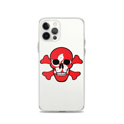 Clear Case for iPhone® with the Flag of Hong Kong in a Skull and Crossbones design!