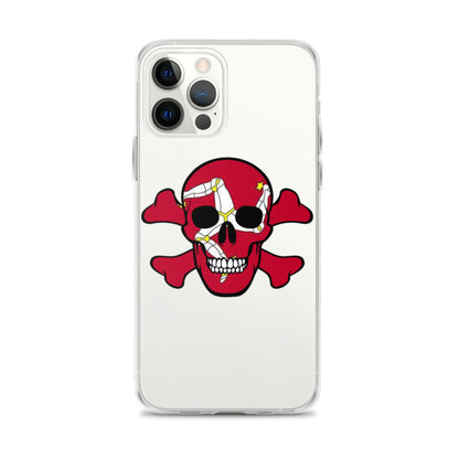 Clear Case for iPhone® with the Isle of Man Flag in a Skull and Crossbones design!