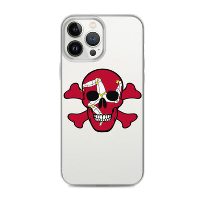 Clear Case for iPhone® with the Isle of Man Flag in a Skull and Crossbones design!