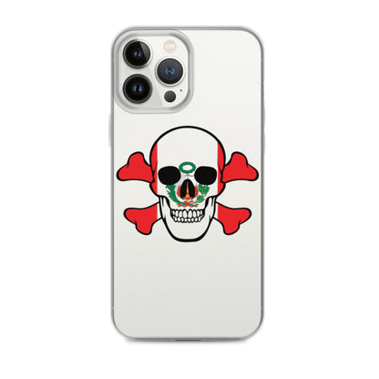 Clear Case for iPhone® with the Flag of Peru in a Skull and Crossbones design!