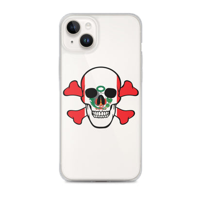 Clear Case for iPhone® with the Flag of Peru in a Skull and Crossbones design!