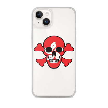 Clear Case for iPhone® with the Flag of Hong Kong in a Skull and Crossbones design!
