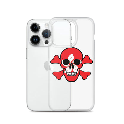 Clear Case for iPhone® with the Flag of Hong Kong in a Skull and Crossbones design!