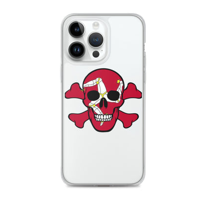 Clear Case for iPhone® with the Isle of Man Flag in a Skull and Crossbones design!