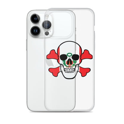 Clear Case for iPhone® with the Flag of Peru in a Skull and Crossbones design!