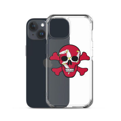 Clear Case for iPhone® with the Isle of Man Flag in a Skull and Crossbones design!