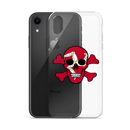 Clear Case for iPhone® with the Isle of Man Flag in a Skull and Crossbones design!