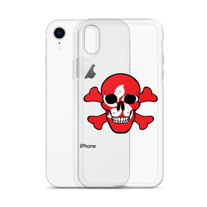 Clear Case for iPhone® with the Flag of Hong Kong in a Skull and Crossbones design!