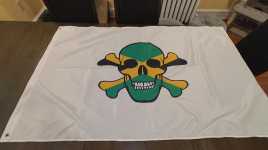 Flag with the Flag of Jamaica in a Skull and Crossbones design!